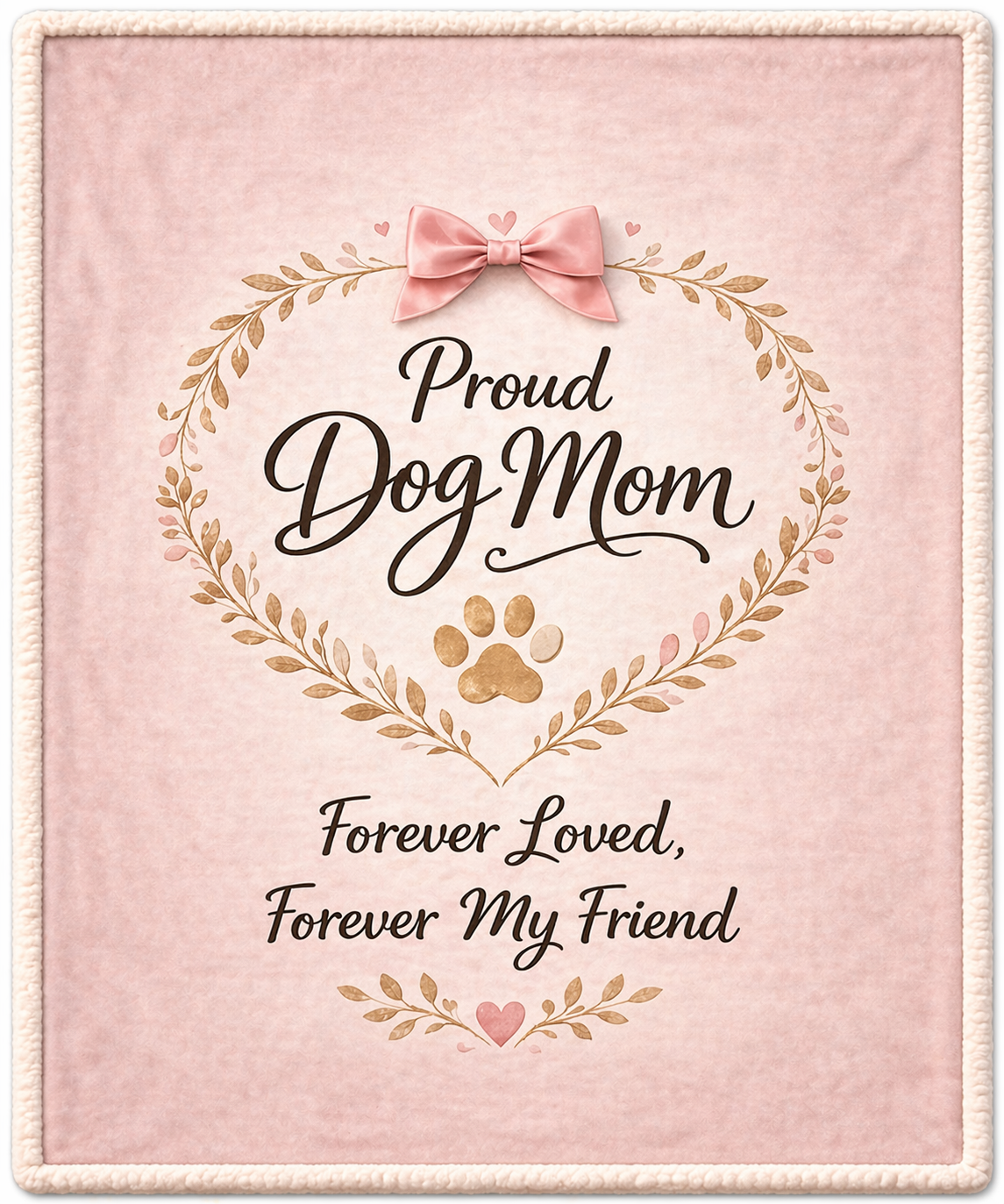 Dog Mom Plush Blanket – Forever Loved, Forever My Best Friend