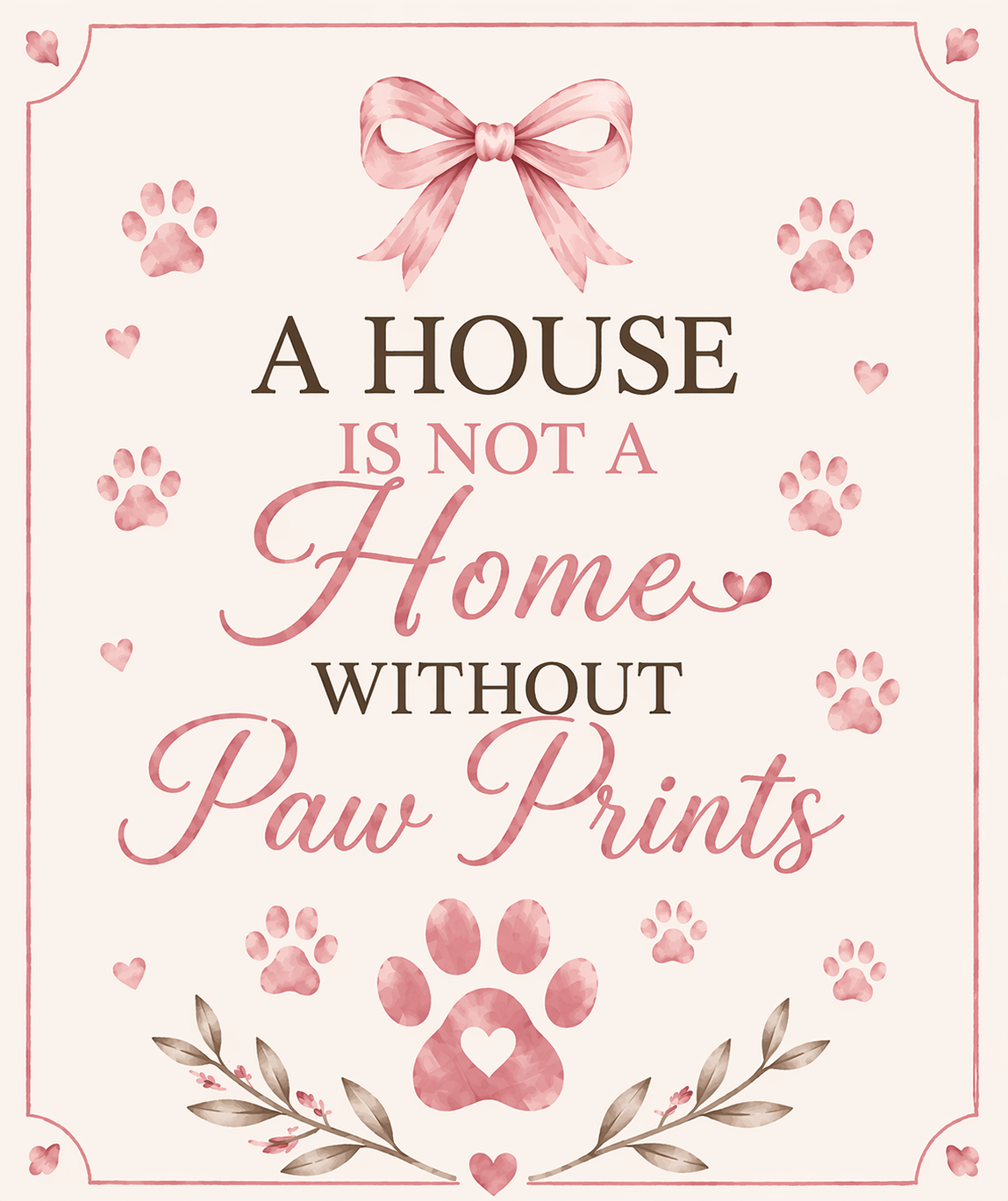 Dog Mom Plush Blanket β A House Is Not a Home Without Paw Prints