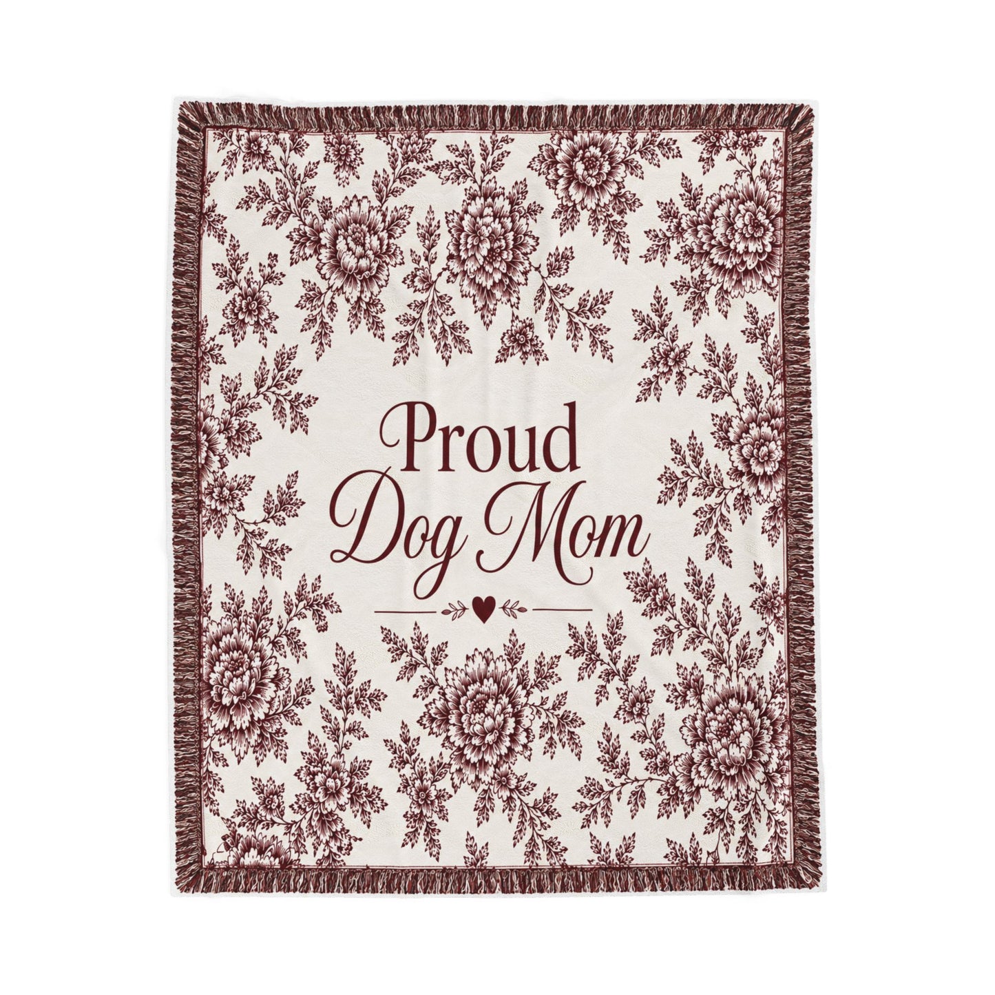 Dog Mom Plush Blanket β Velveteen Floral