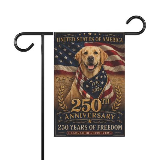 Labrador Retriever Patriotic Flag | 250 Years of Freedom | We The People | 250th Anniversary 1776-2026 | Independence Day | Lab Mom Gift | USA Flag Decor