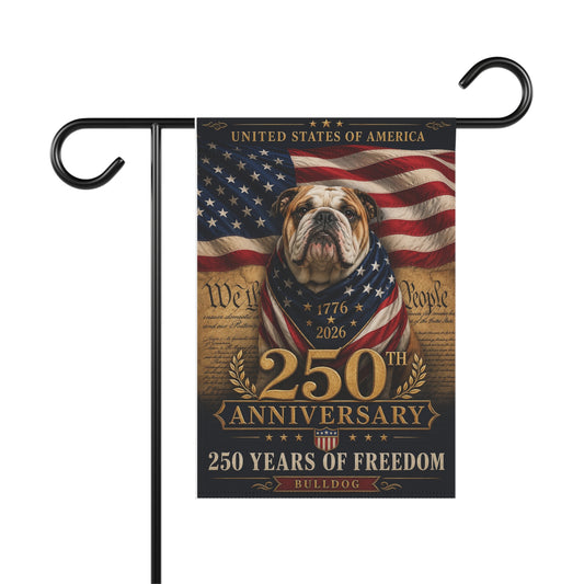 Bulldog Patriotic Flag | 250 Years of Freedom | We The People | 250th Anniversary 1776-2026 | Independence Day | Bulldog Mom Gift | USA Flag Decor
