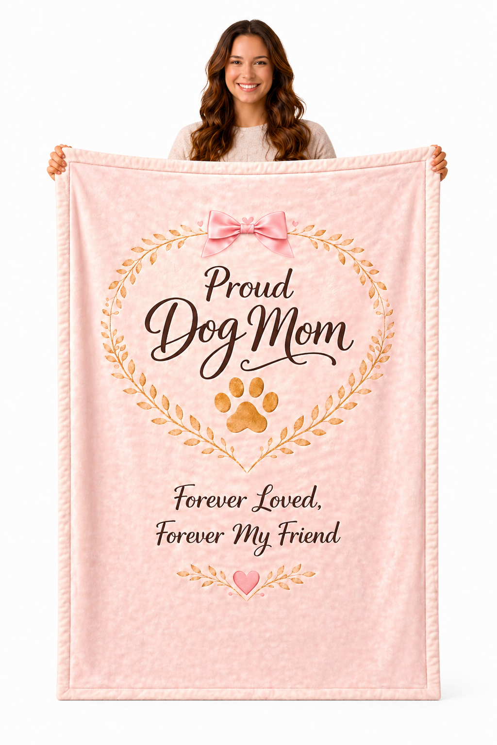 Dog Mom Plush Blanket – Forever Loved, Forever My Best Friend