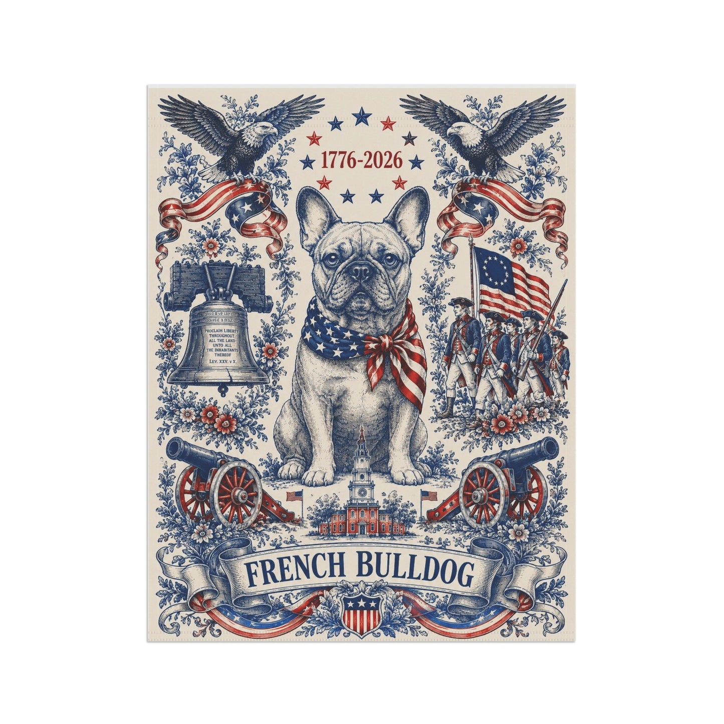 French Bulldog Patriotic Garden Flag