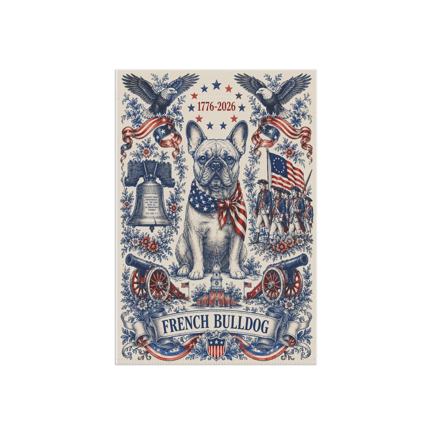 French Bulldog Patriotic Garden Flag